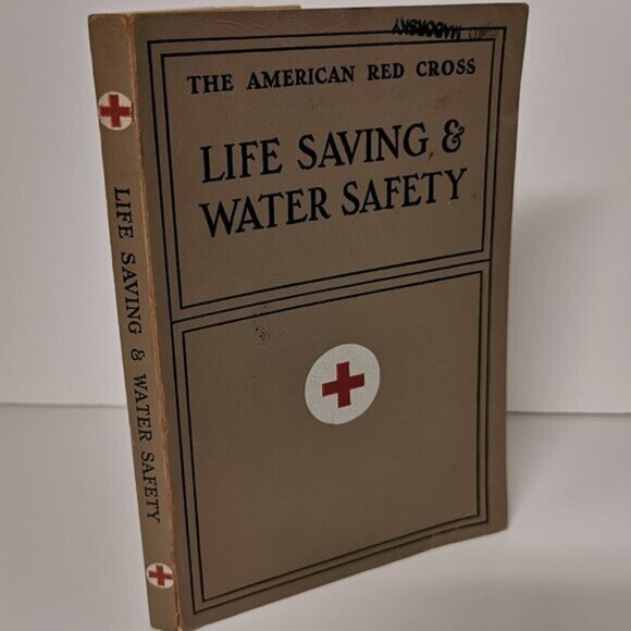 1937 American Red Cross Life Saving Water Safety Book First Aid Vintage Counsell - Picture 1 of 10